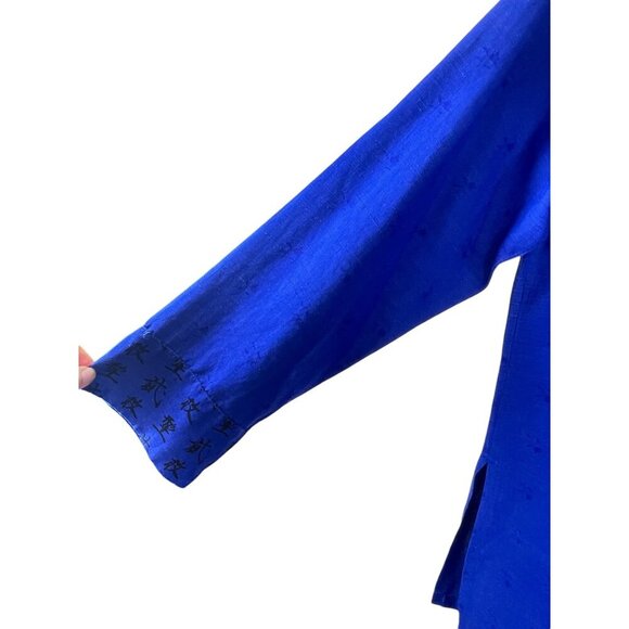 Chico’s Design Silk Linen Asian Inspired Kimono Long Sleeve Top - Picture 5 of 9